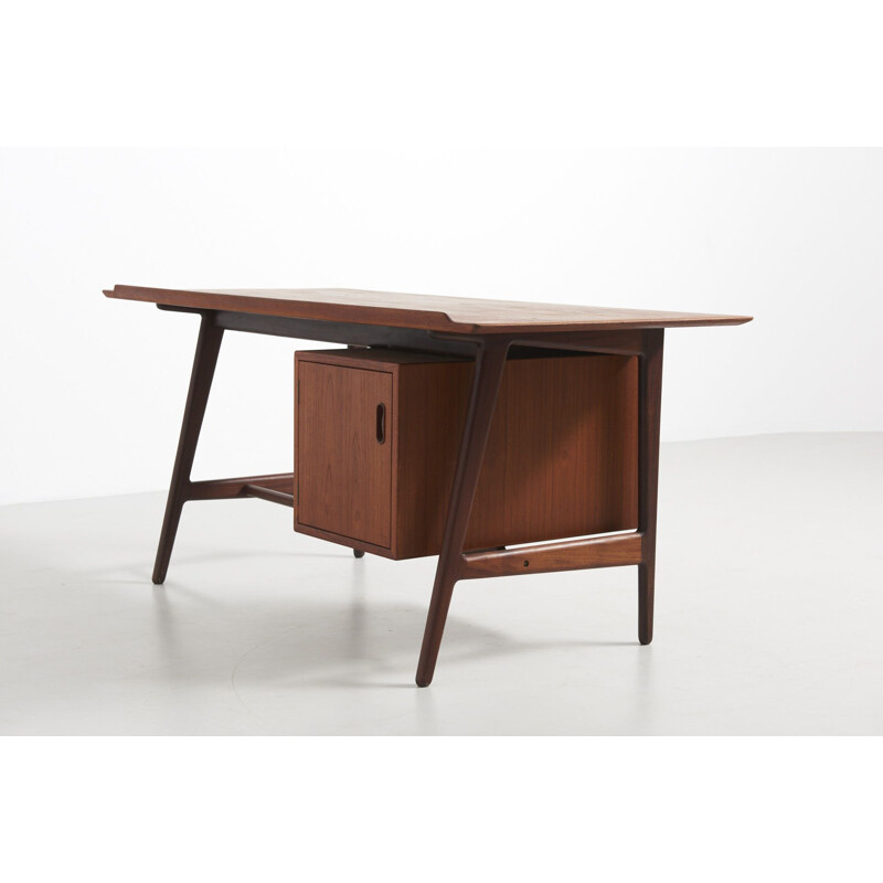 Vintage teak desk by Arne Vodder for Vamo, Denmark, 1960s