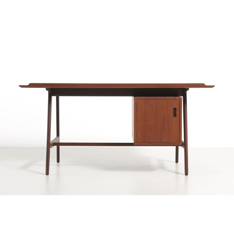 Vintage teak desk by Arne Vodder for Vamo, Denmark, 1960s