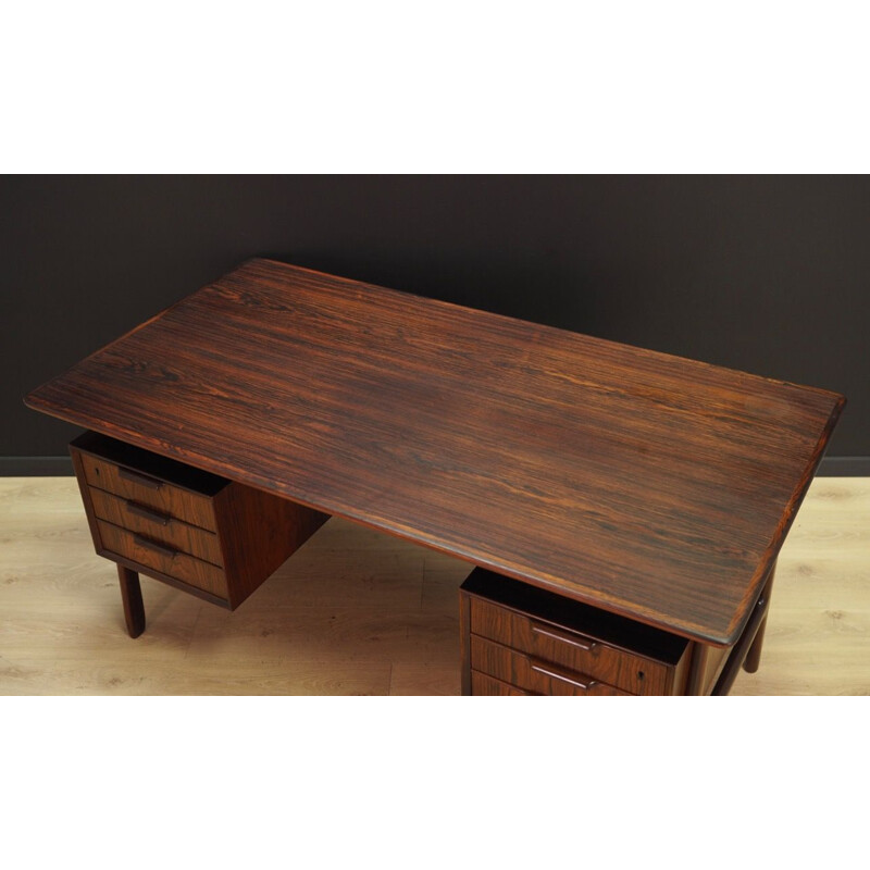Vintage rosewood desk by Omann Jun, Denmark, 1960-70s