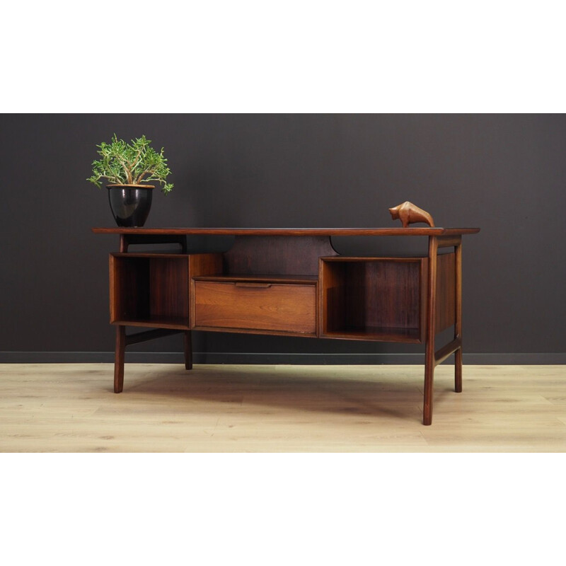 Vintage rosewood desk by Omann Jun, Denmark, 1960-70s