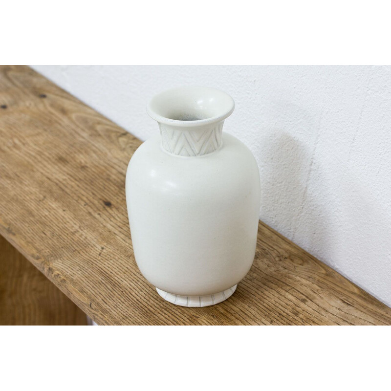Vase vintage de grès par Gunnar Nylund, Suède, 1940