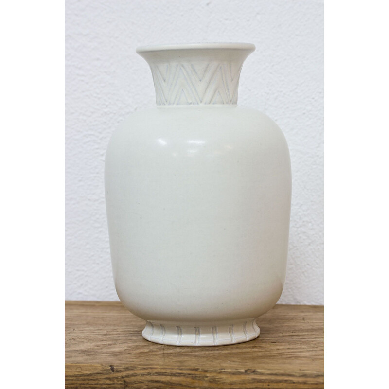Vintage stoneware vase by Gunnar Nylund, Sweden, 1940s