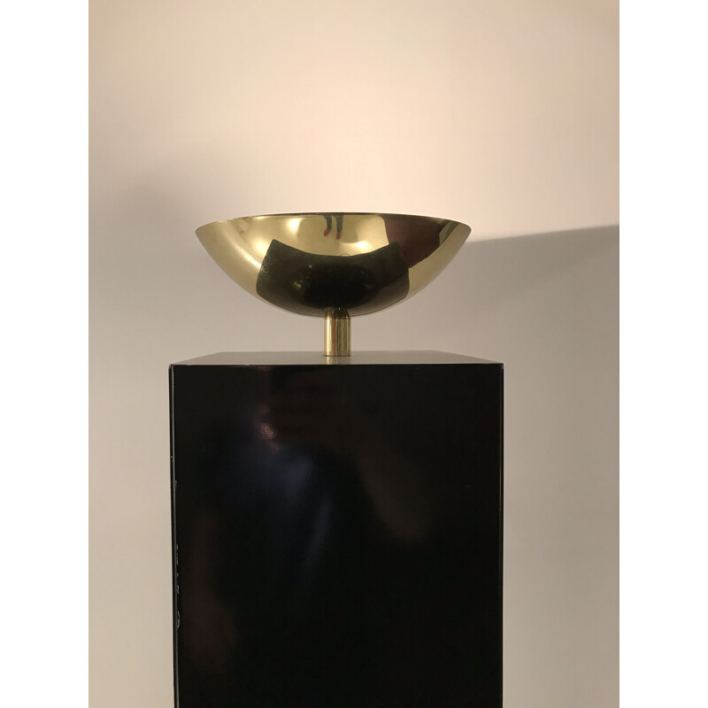 Vintage metal and brass lamp, Michel Boyer 1970