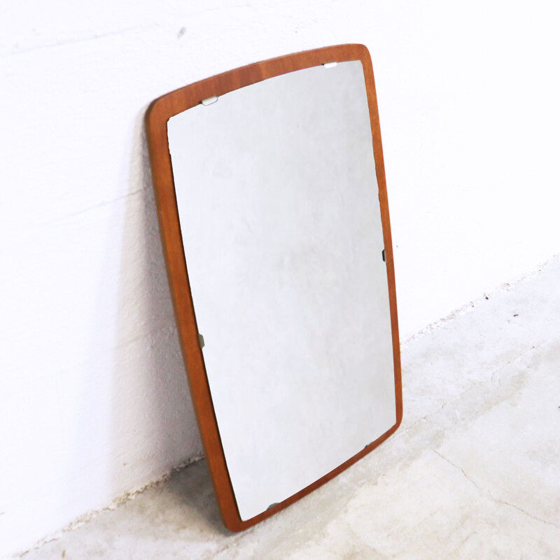 Vintage Swedish teak mirror, Frseke, 1960