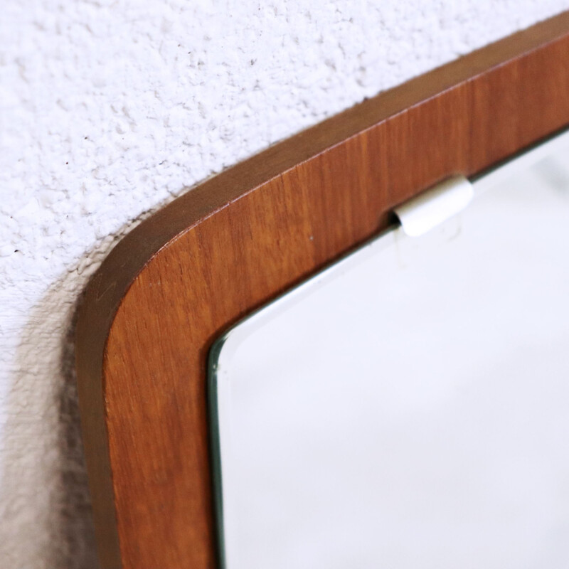 Vintage Swedish teak mirror, Frseke, 1960