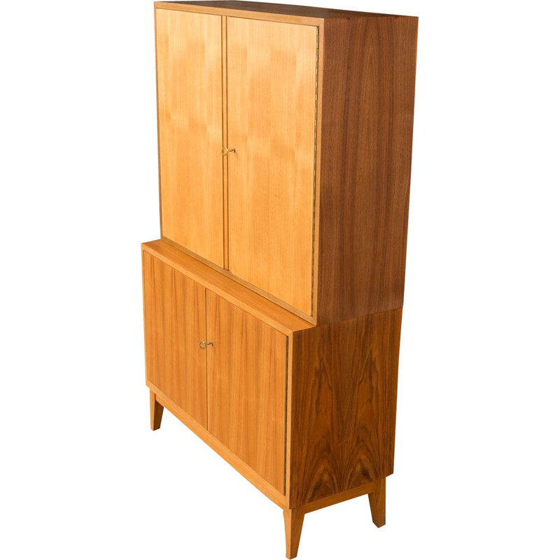 Vintage Highboard in walnut by WK Möbel from the 1950s