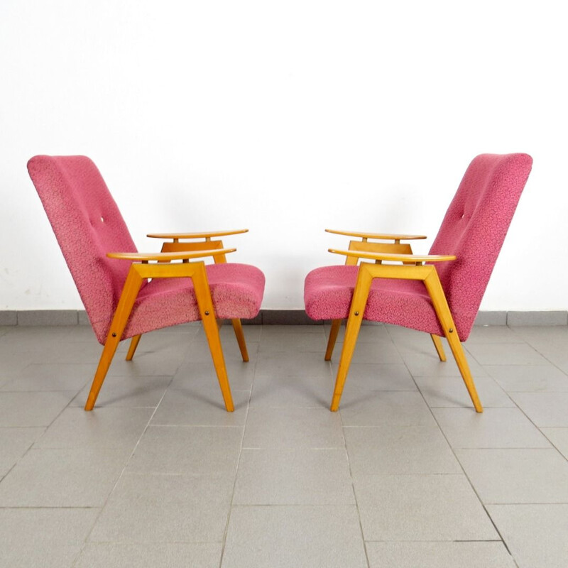 Pair of Vintage armchairs by Jaroslav Smidek, Czechoslovakia, 1960