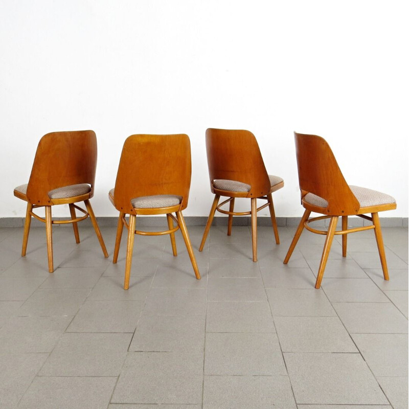 Set of 4 dining chairs by Ton, Czechoslovakia, 1960