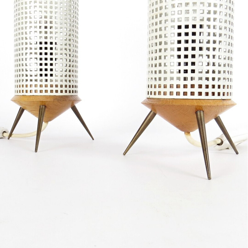Pair of vintage table lamps, Czechoslovakia, 1960