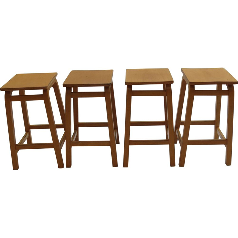 Vintage laboratory school stools by James Leonard for Esavian UK 1970