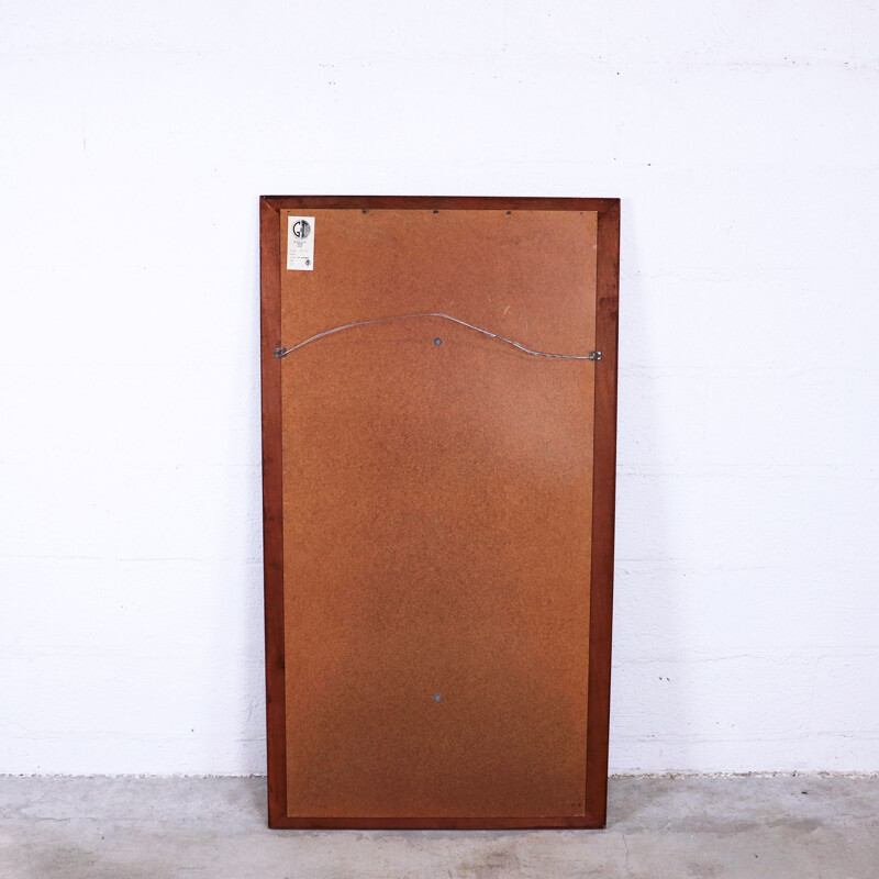 Large Rio rosewood mirror by G-T, 1960s