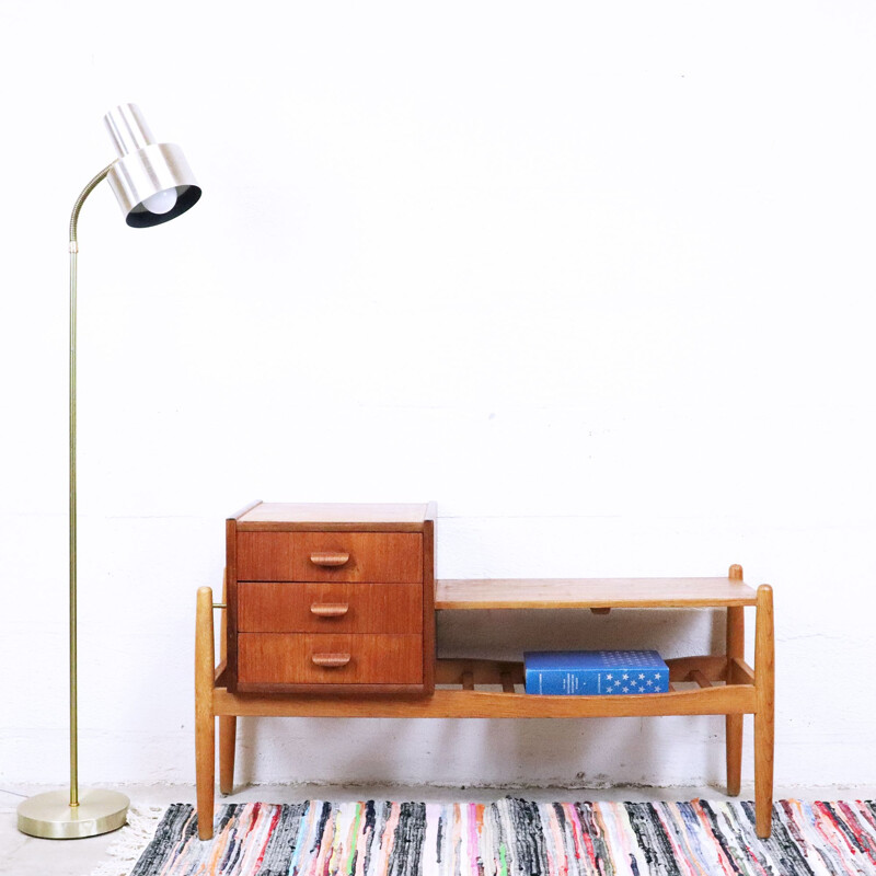 Vintage scandinavian teak console, 1960s