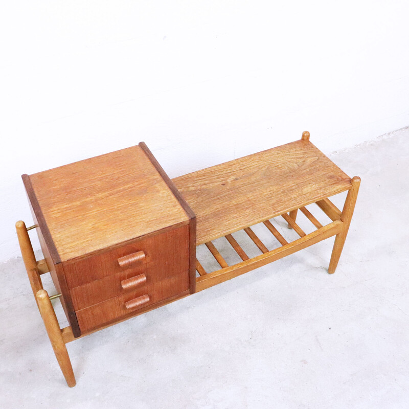 Vintage scandinavian teak console, 1960s