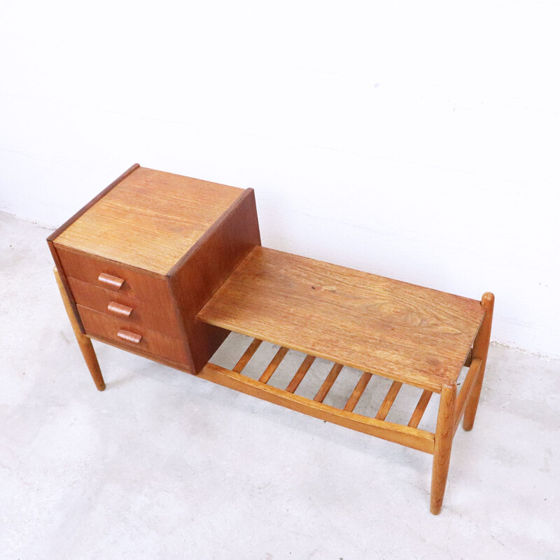 Vintage scandinavian teak console, 1960s