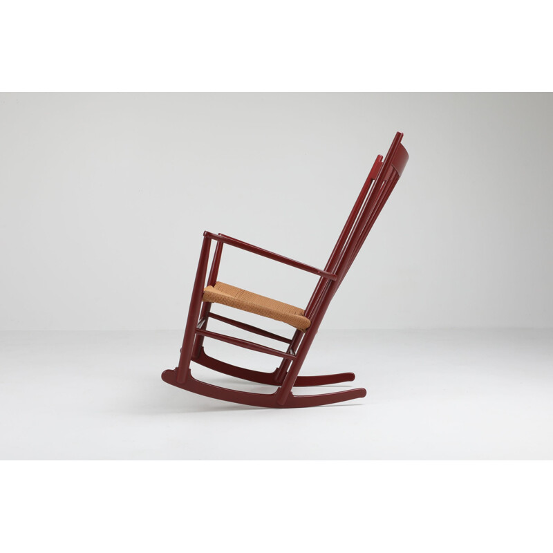 Vintage J16 rocking chair by Hans Wegner for Fredericia Furniture, 1944