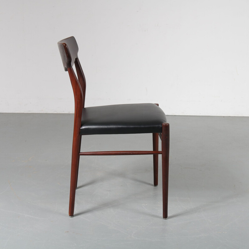 Ensemble de 4 chaises vintage de Harry Ostergaard de Randers Mobelfabrik, Danemark, 1950