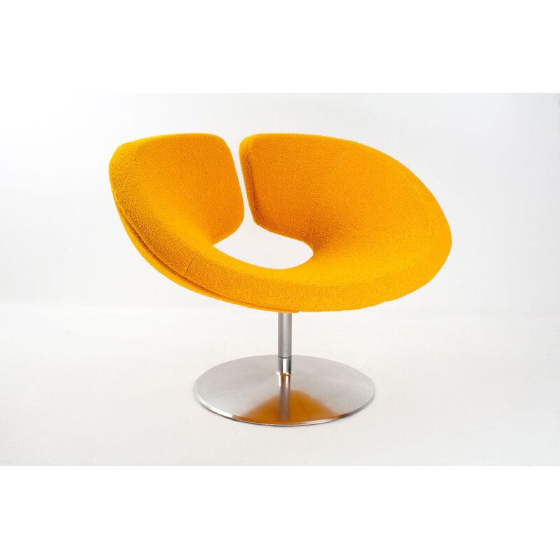 Vintage "Apollo" swivel orange armchair by Patrick Norguet for Artifort