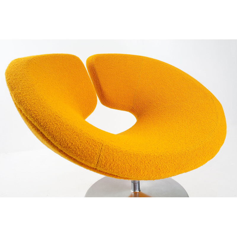 Vintage "Apollo" swivel orange armchair by Patrick Norguet for Artifort