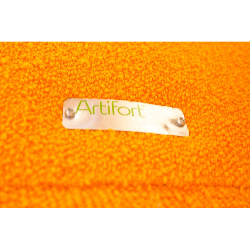 Vintage "Apollo" swivel orange armchair by Patrick Norguet for Artifort