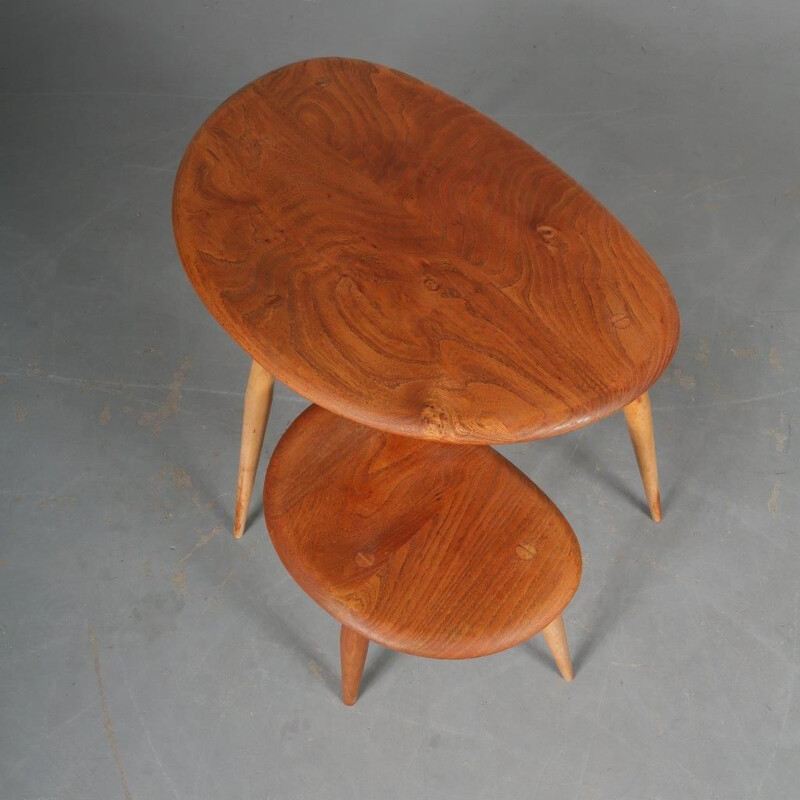 Set of 2 nesting tables by Ercol, UK, 1950s