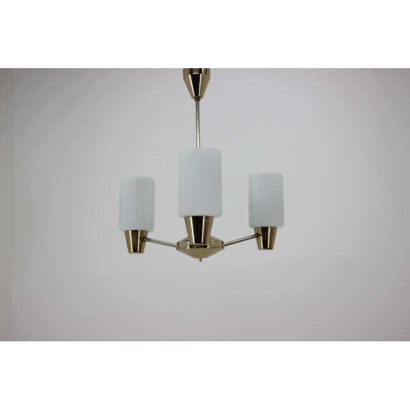 Vintage adjustable chandelier by Kamenický Šenov, 1960s