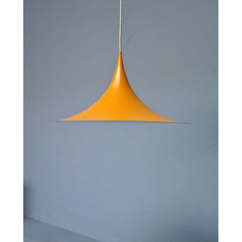 Vintage Danish yellow metal pendant lamp