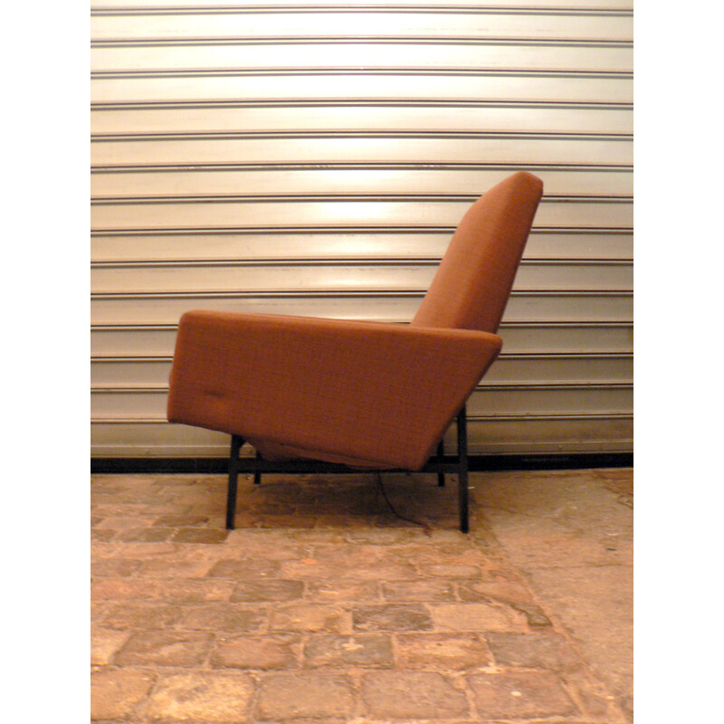 Paire de fauteuils Steiner en métal et tissu, ARP - 1950 