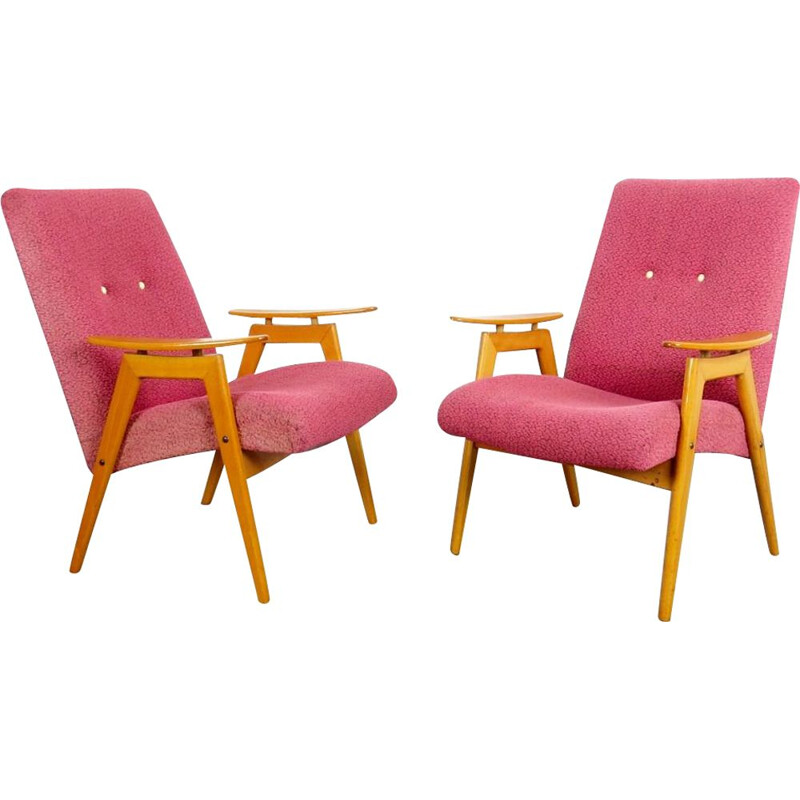 Pair of Vintage armchairs by Jaroslav Smidek, Czechoslovakia, 1960