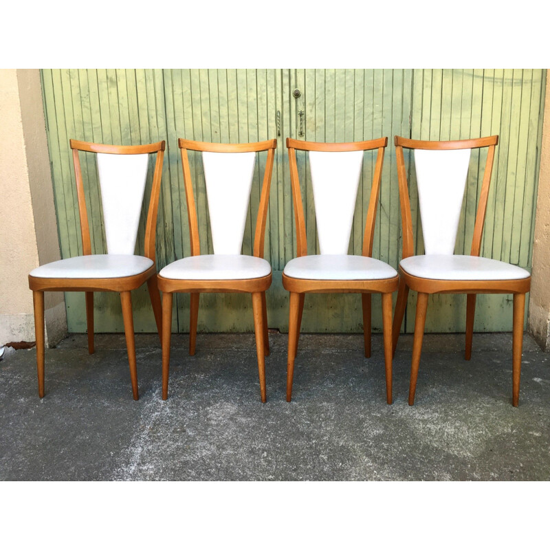 Set of 4 vintage chairs Baumann model Palma, 1970