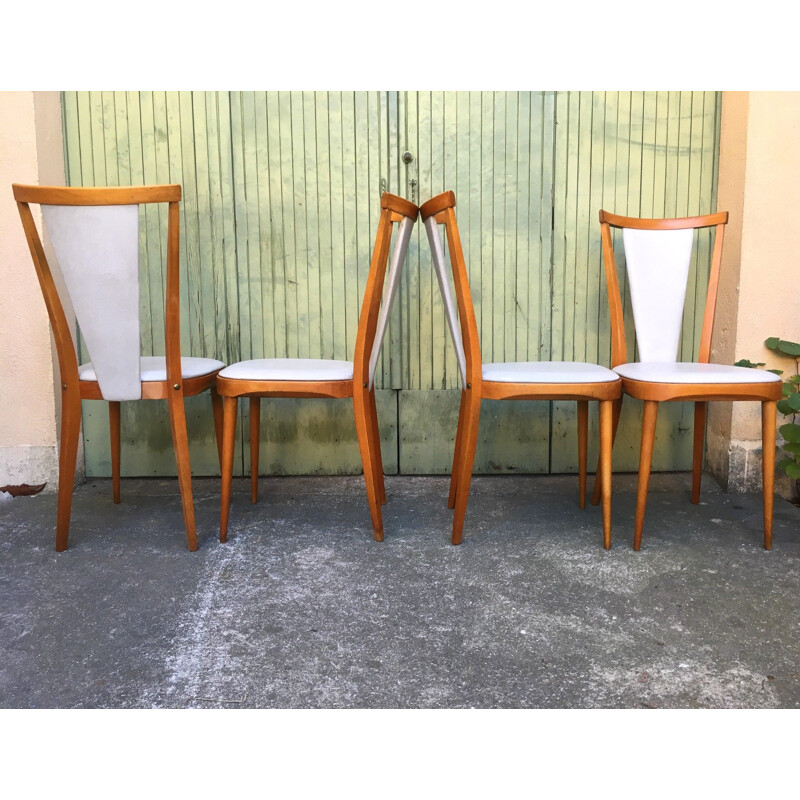 Set of 4 vintage chairs Baumann model Palma, 1970