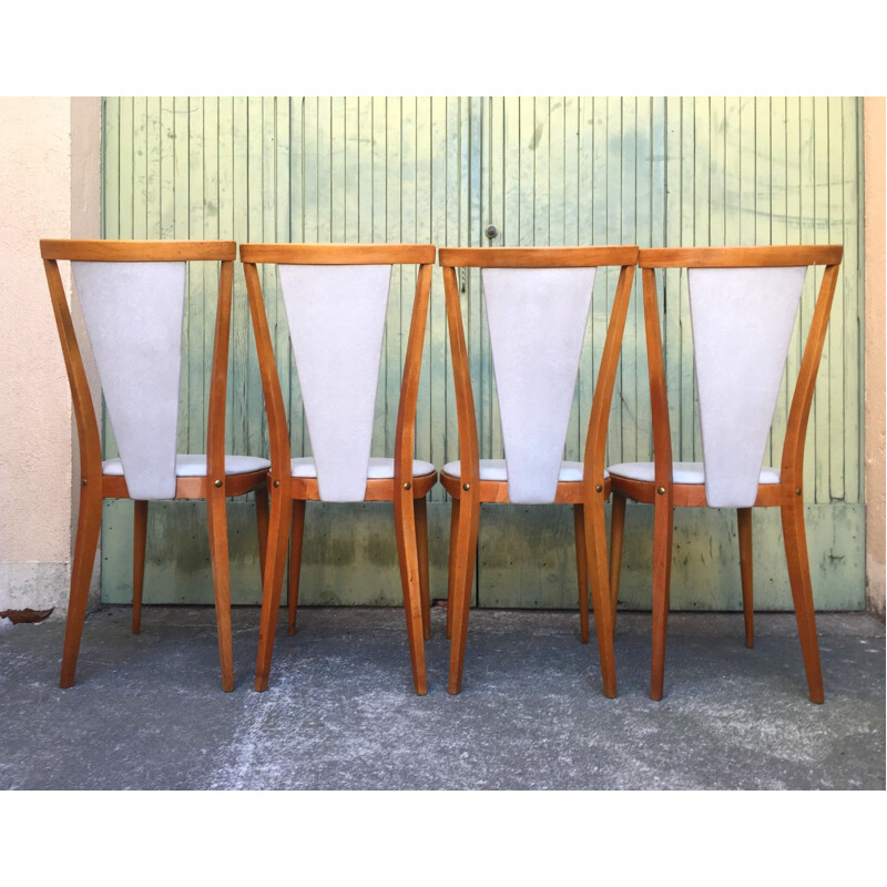 Set of 4 vintage chairs Baumann model Palma, 1970