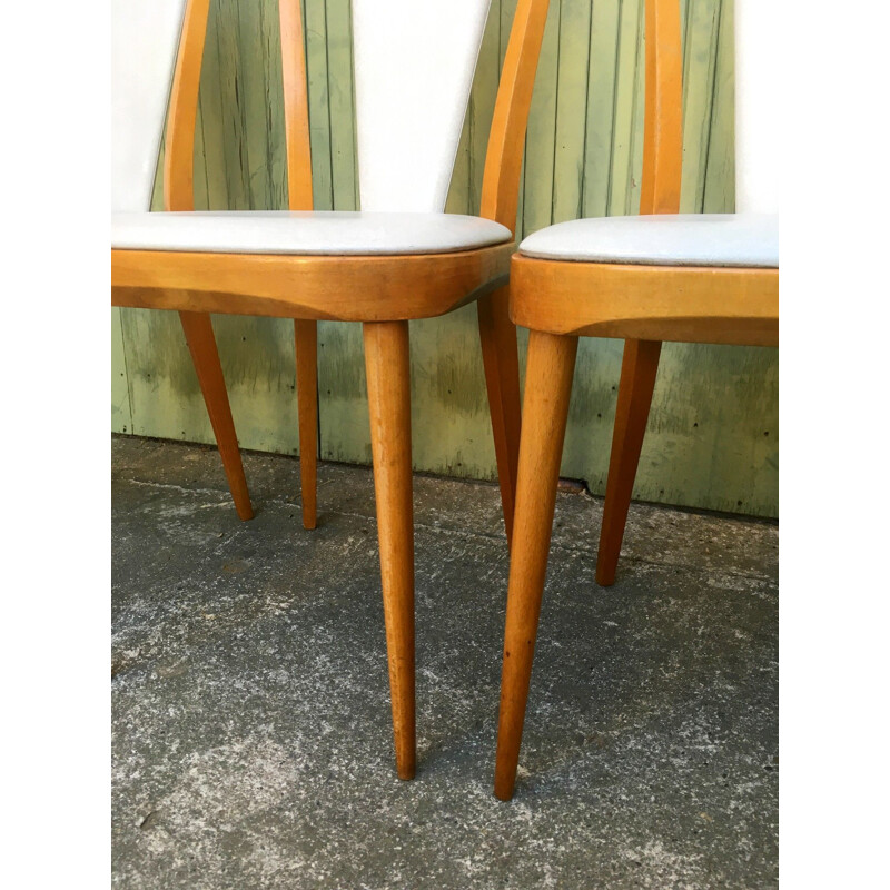 Set of 4 vintage chairs Baumann model Palma, 1970