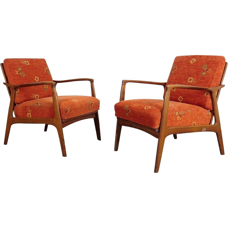 Pair of vintage armchairs by ULUV, 1960