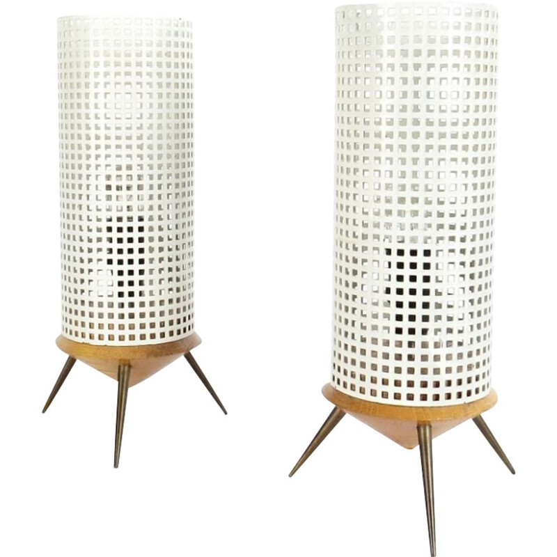 Pair of vintage table lamps, Czechoslovakia, 1960