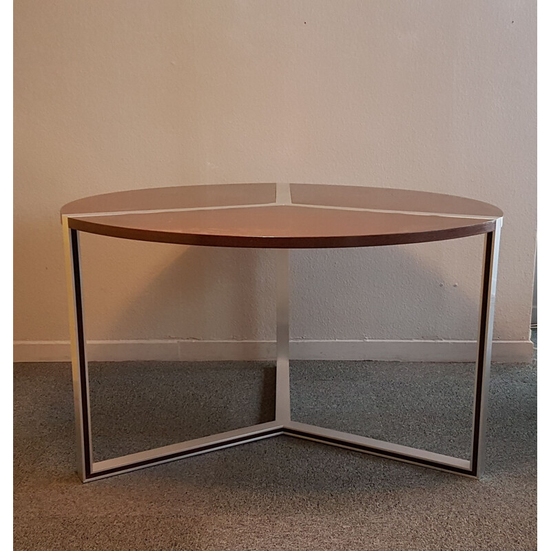 Vintage "tri-six" table by Henri Lesetre and Claude Gaillard