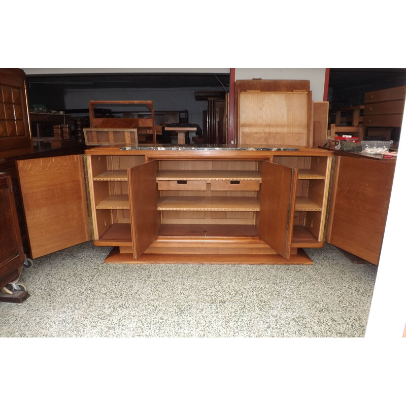 Vintage Gaston Poisson Oak Buffet, 1940