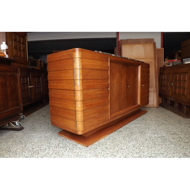 Vintage Gaston Poisson Oak Buffet, 1940