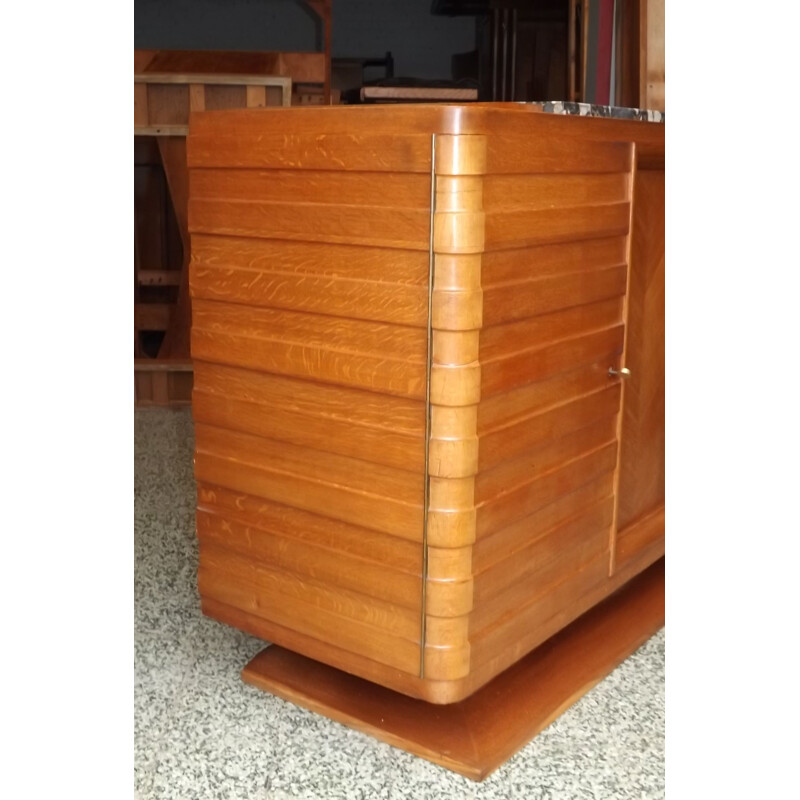 Vintage Gaston Poisson Oak Buffet, 1940