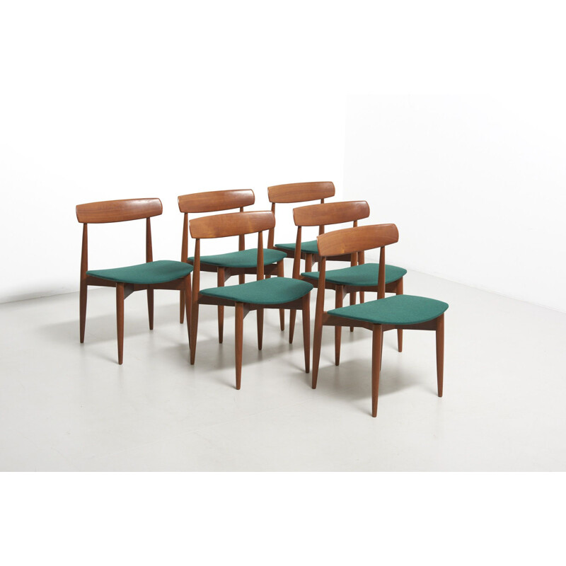 Vintage set of 6 dinning chairs by H. W. Klein for Bramin