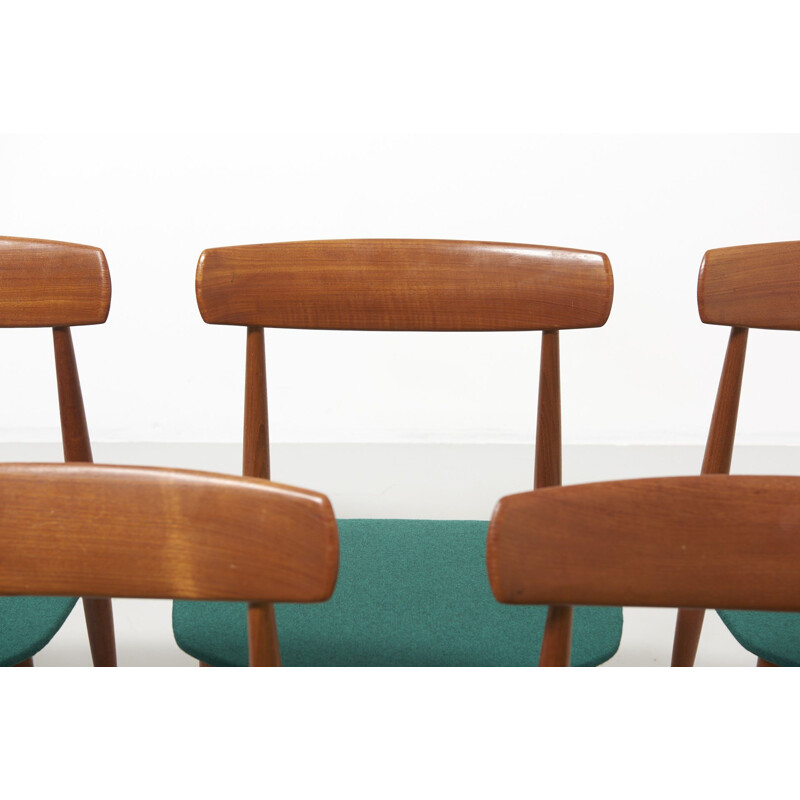 Ensemble vintage de 6 chaises à repas par H. W. Klein pour Bramin