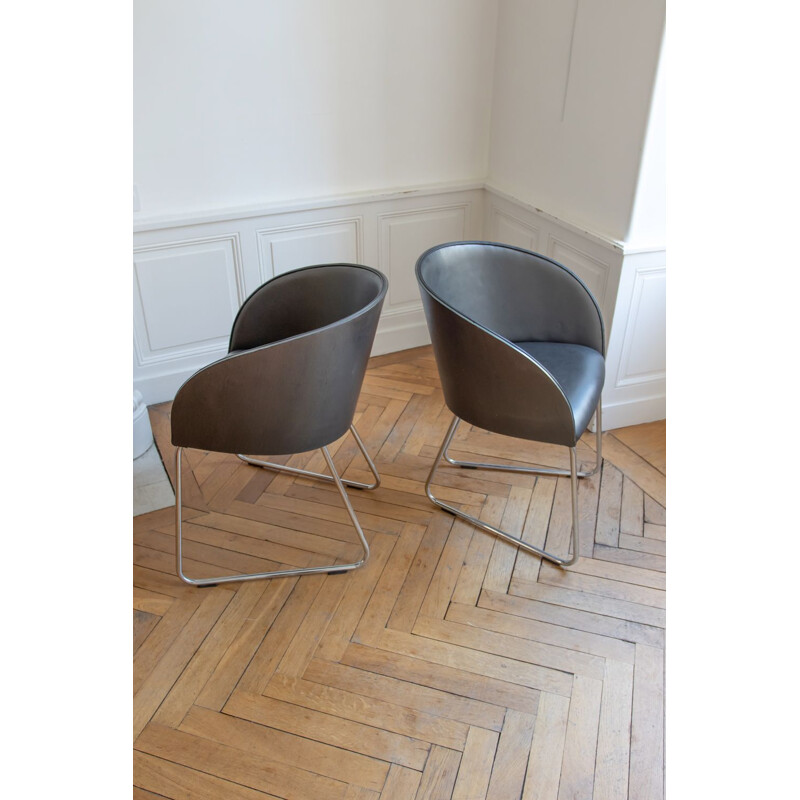 Pair of vintage armchairs for Verges by Yago Sarri
