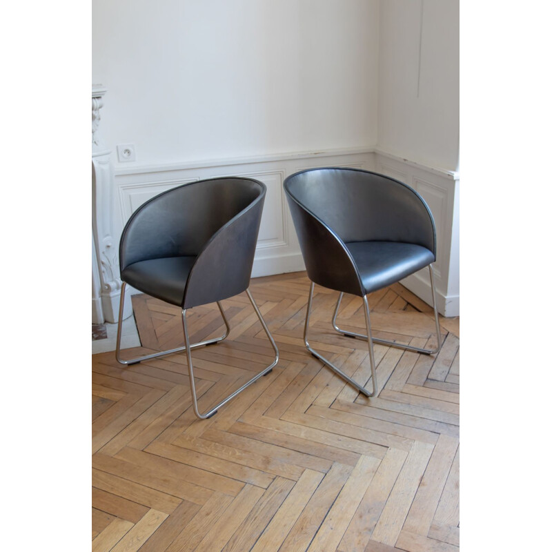 Pair of vintage armchairs for Verges by Yago Sarri