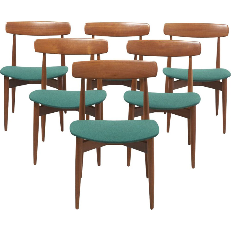 Ensemble vintage de 6 chaises à repas par H. W. Klein pour Bramin