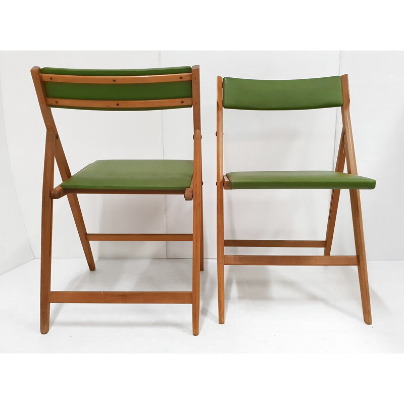 Gio Ponti's 4 Eden vintage folding chairs suite for Fratelli Reguitti, 1960s