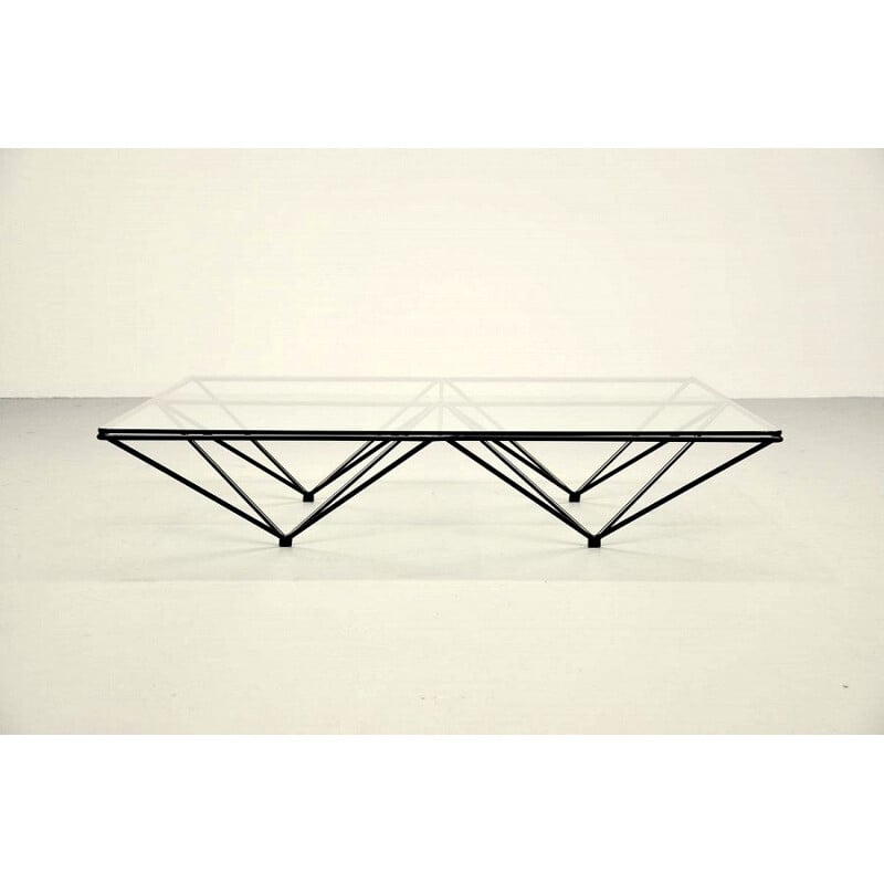 Table basse Alanda en métal et verre, Paolo PIVA - 1980