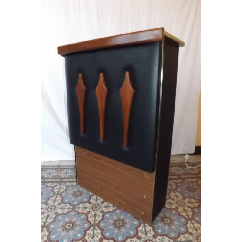 Vintage bar in rosewood formica 1960 