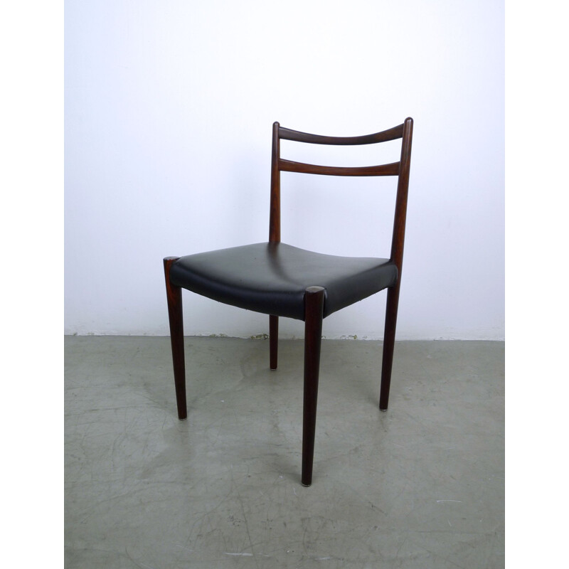 Set of 6 rosewood vintage dining chairs, Denmark, 1960s