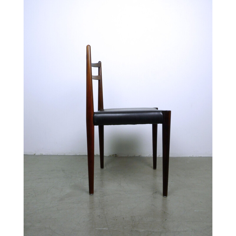 Set of 6 rosewood vintage dining chairs, Denmark, 1960s