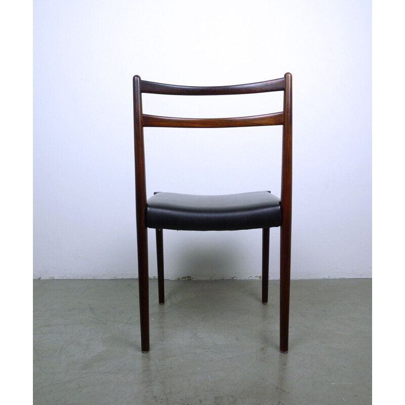 Set of 6 rosewood vintage dining chairs, Denmark, 1960s