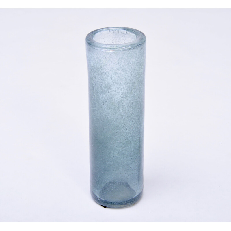 Vase en verre vintage "Blue Lava" de Per Làtken pour Holmegaard